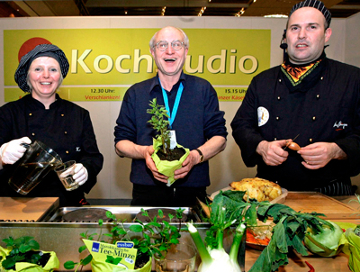 Die drei von der Kochstelle: Katja Henrichs, Hans Lauber, Uwe Steiniger. Zu sehen bei der Kirchheim-"diabetestour" am 20. November in Nürnberg.